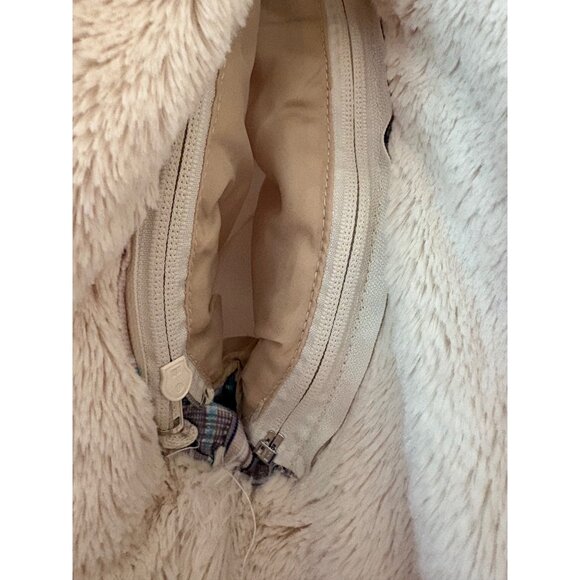 O'Neill Plaid Hood Snap Closure Jacket Convertible Vest Faux Fur Lining M Surfer - Picture 7 of 9